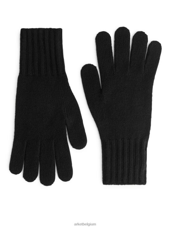 ARKET accessoires 0DXJP1316 zwart kasjmier handschoenen Heren