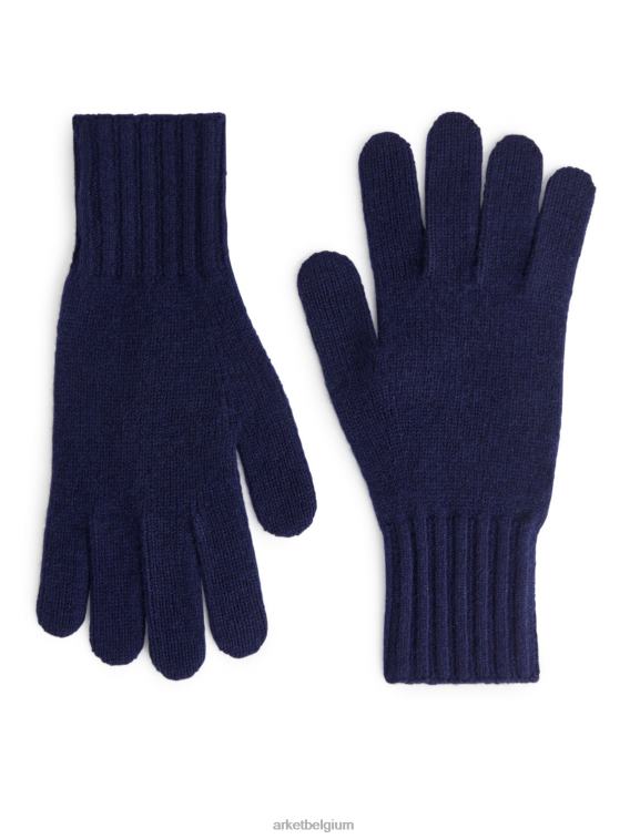 ARKET accessoires 0DXJP1319 donkerblauw kasjmier handschoenen Heren