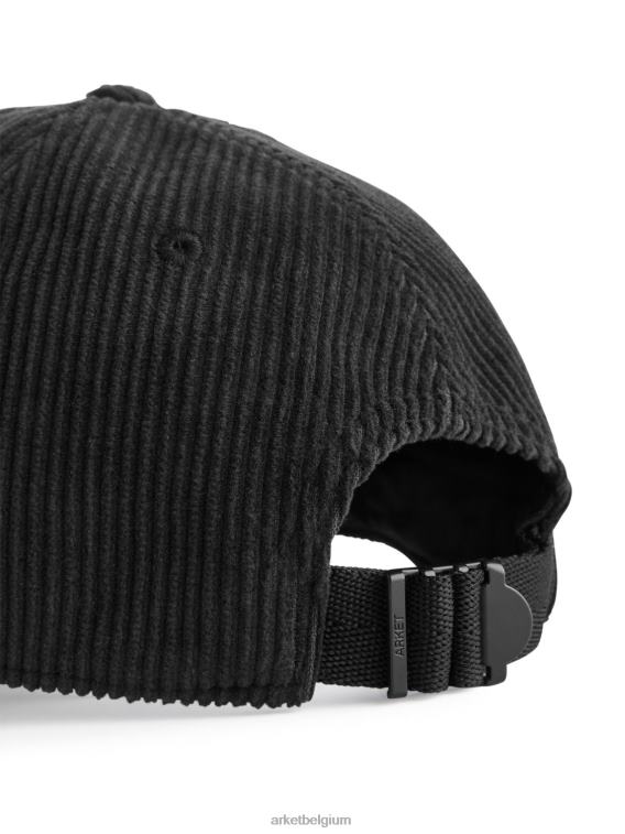 ARKET accessoires 0DXJP1292 zwart corduroy pet Heren