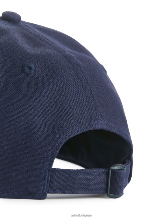 ARKET accessoires 0DXJP1297 donkerblauw hennep-katoenen muts Heren