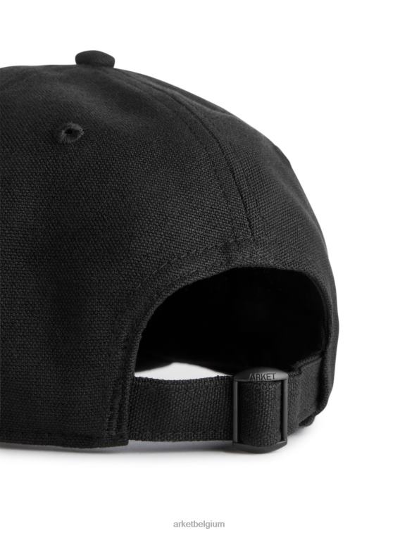ARKET accessoires 0DXJP1298 zwart hennep-katoenen muts Heren