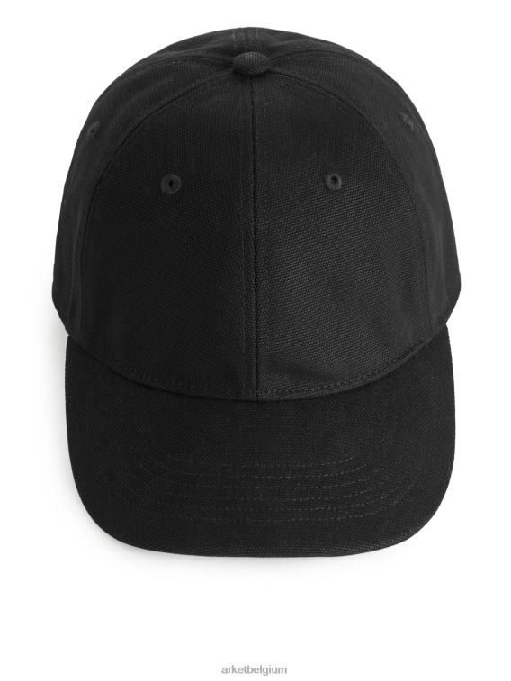 ARKET accessoires 0DXJP1303 zwart katoenen canvas pet Heren