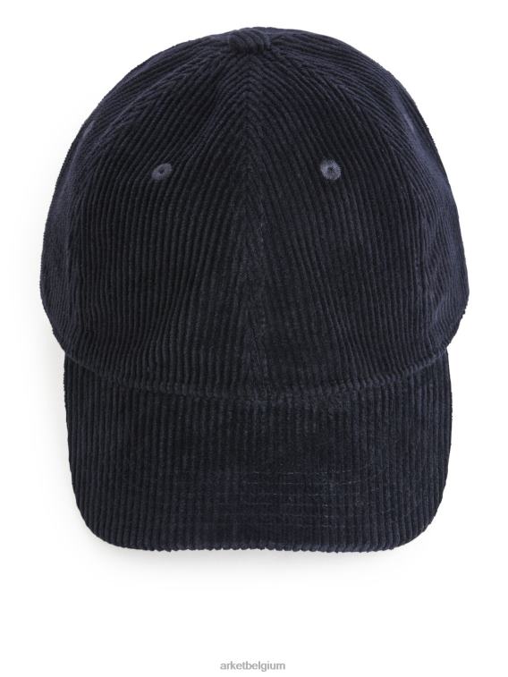 ARKET accessoires 0DXJP1306 donkerblauw corduroy pet Heren