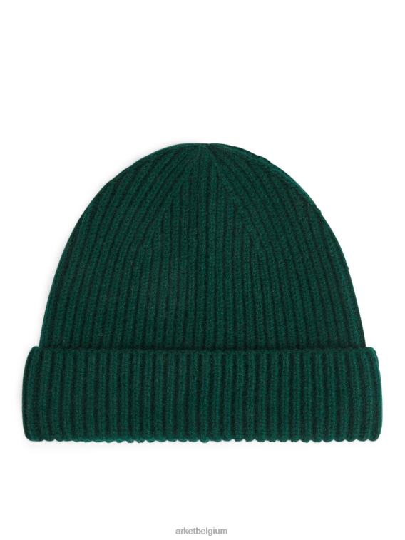 ARKET accessoires 0DXJP1307 donkergroen Muts van kasjmiermix Heren