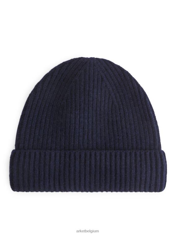 ARKET accessoires 0DXJP1310 donkerblauw Muts van kasjmiermix Heren