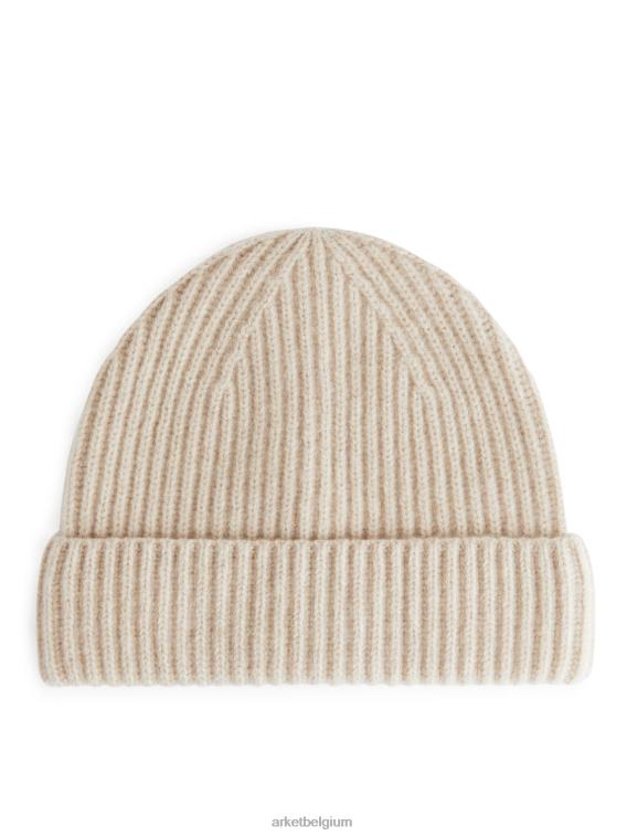 ARKET accessoires 0DXJP887 gebroken wit Muts van kasjmiermix Heren