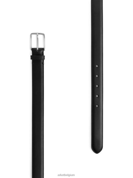 ARKET accessoires 0DXJP1330 zwart leren riem Heren