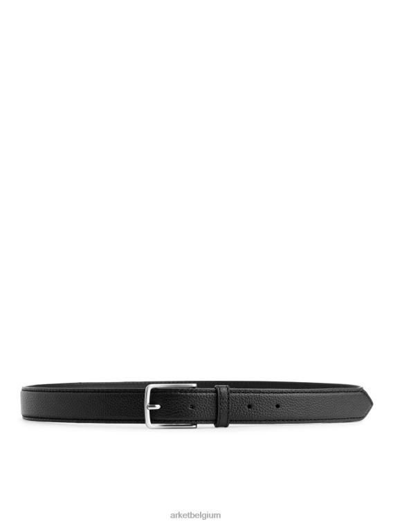 ARKET accessoires 0DXJP1334 zwart leren riem Heren