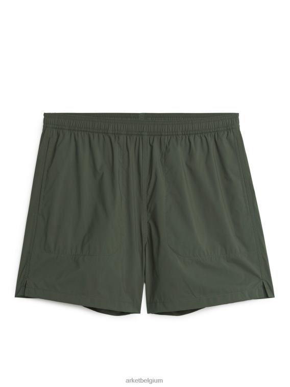 ARKET kleding 0DXJP1213 donkergroen actieve stretchshort Heren