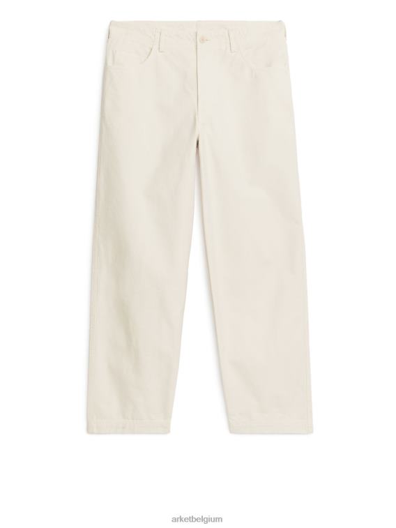 ARKET kleding 0DXJP1062 gebroken wit katoenen broek Heren