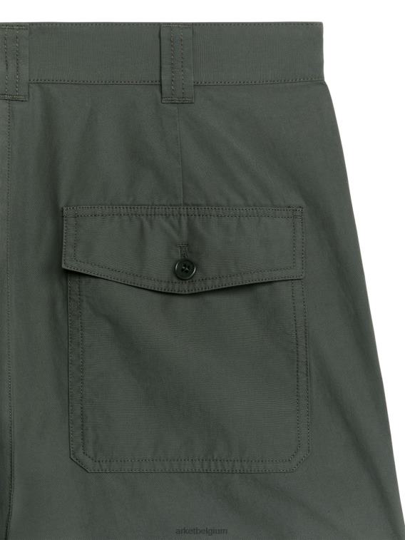 ARKET kleding 0DXJP1063 kaki groen brede functionele broek Heren
