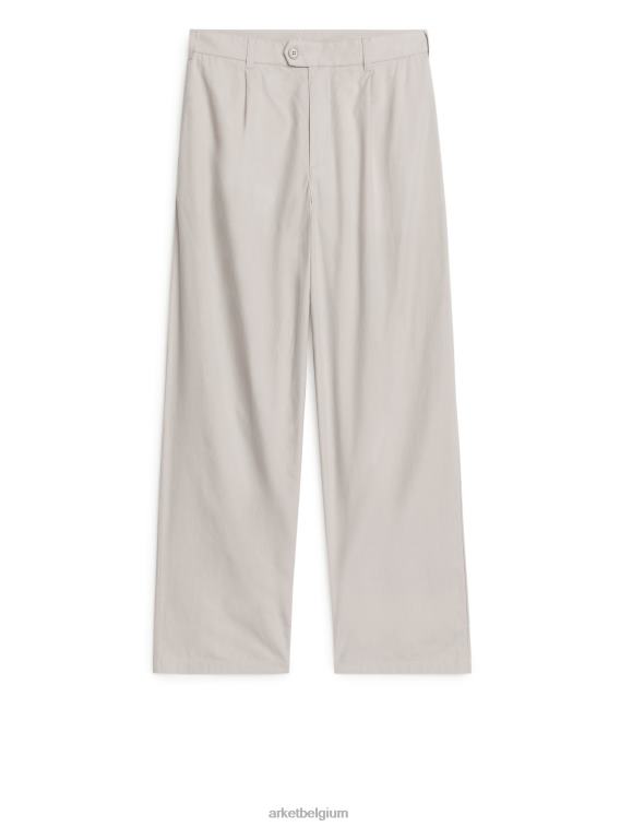 ARKET kleding 0DXJP1066 beige losvallende katoenen broek Heren