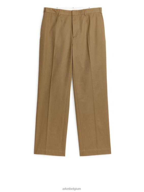 ARKET kleding 0DXJP1067 bruin op maat gemaakte wijde broek Heren
