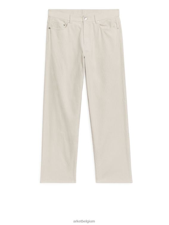 ARKET kleding 0DXJP1068 gebroken wit losse corduroy broek Heren