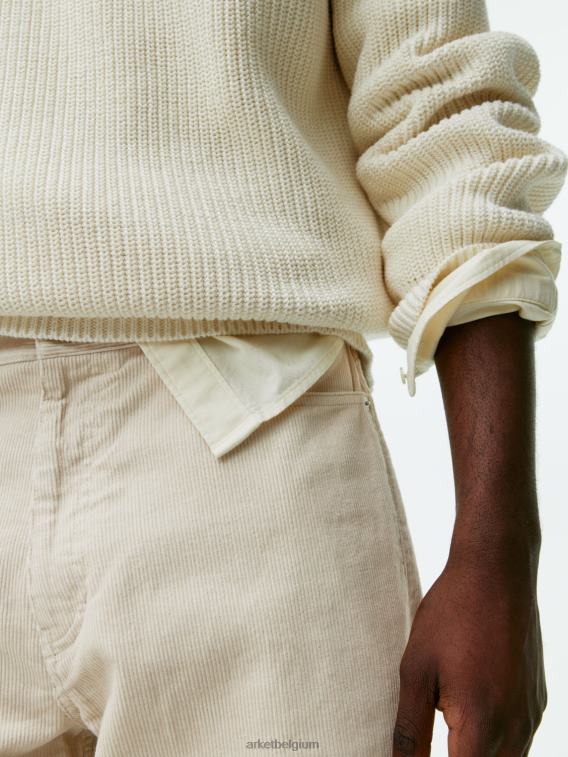 ARKET kleding 0DXJP1068 gebroken wit losse corduroy broek Heren