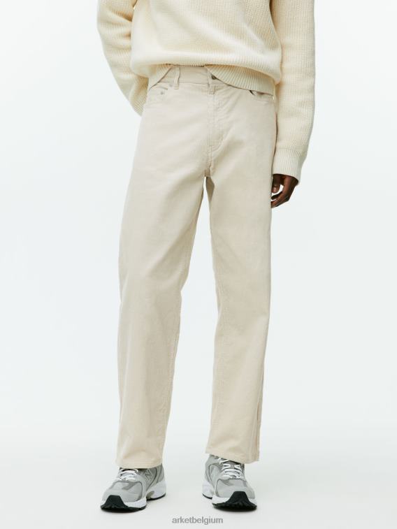 ARKET kleding 0DXJP1068 gebroken wit losse corduroy broek Heren
