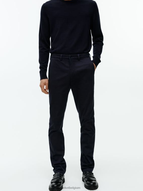 ARKET kleding 0DXJP1069 donkerblauw slanke katoenen chino Heren