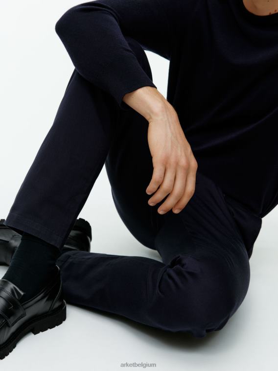 ARKET kleding 0DXJP1069 donkerblauw slanke katoenen chino Heren