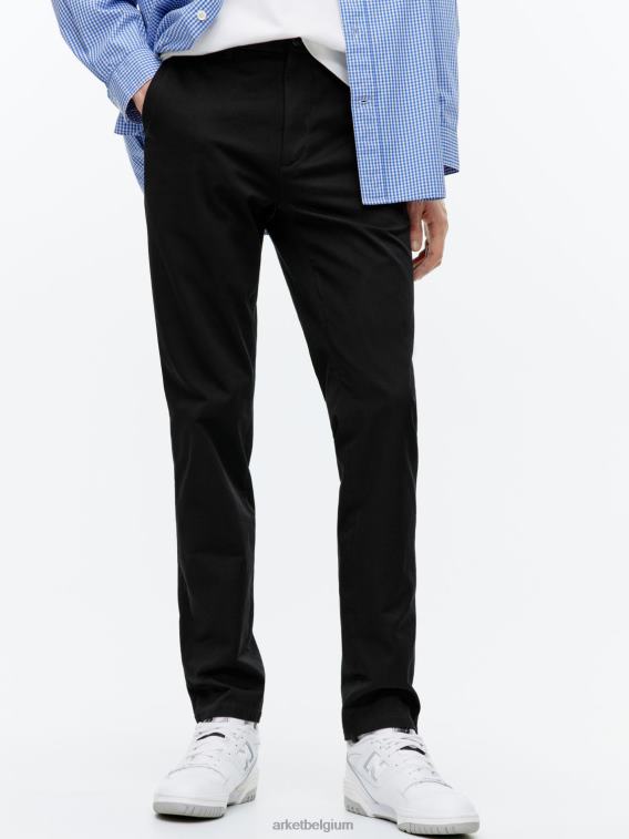 ARKET kleding 0DXJP1070 zwart slanke katoenen chino Heren