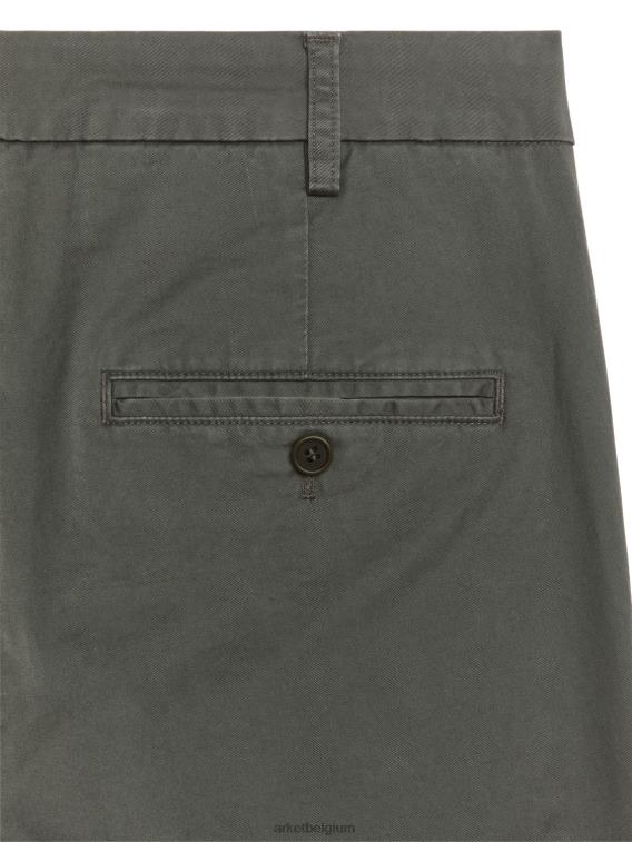 ARKET kleding 0DXJP1071 kaki groen slanke stretchchino Heren