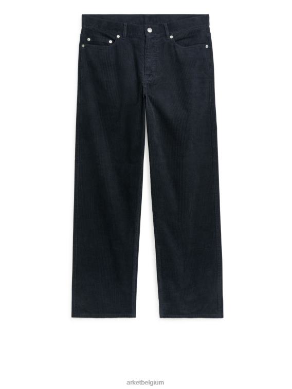 ARKET kleding 0DXJP1077 zwart losse corduroy broek Heren