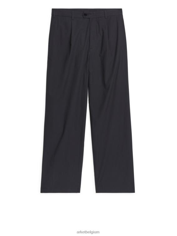 ARKET kleding 0DXJP1078 zwart losvallende katoenen broek Heren