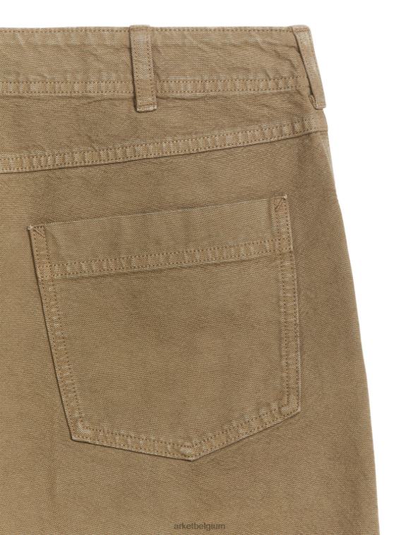 ARKET kleding 0DXJP1079 donker beige katoenen broek Heren