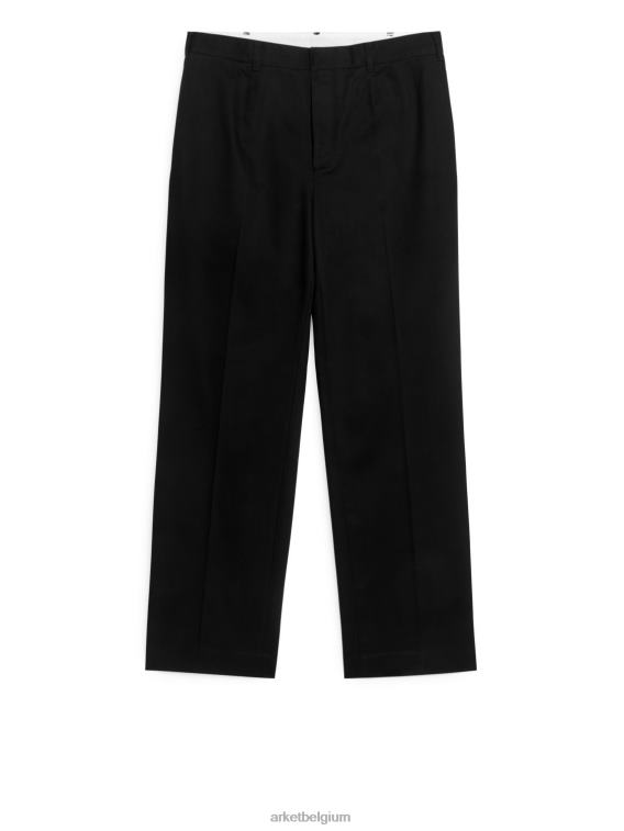ARKET kleding 0DXJP1080 zwart op maat gemaakte wijde broek Heren