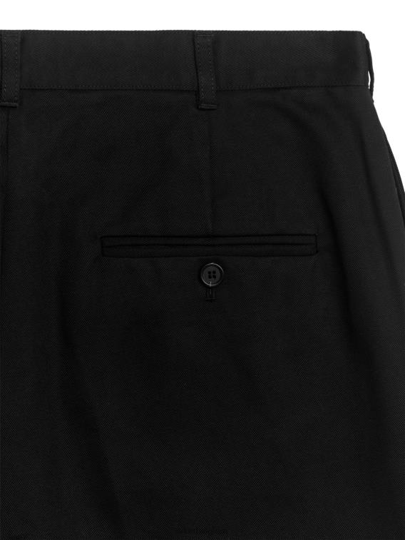 ARKET kleding 0DXJP1080 zwart op maat gemaakte wijde broek Heren