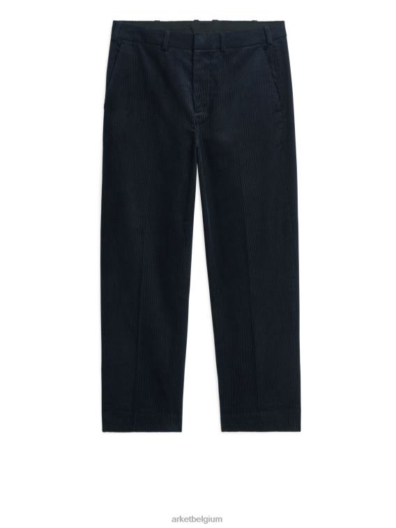 ARKET kleding 0DXJP1082 donkerblauw cropped corduroy broek Heren