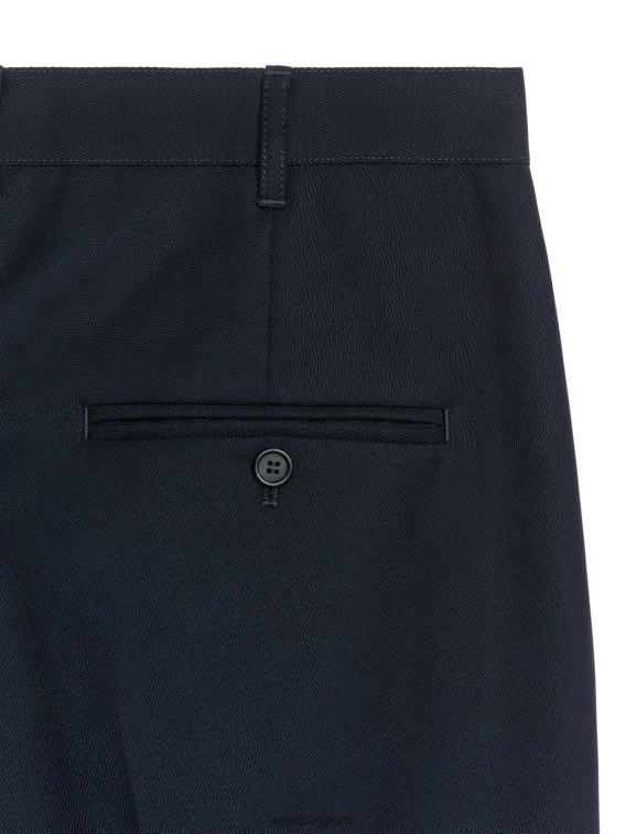 ARKET kleding 0DXJP1084 donkerblauw wijde wollen broek Heren