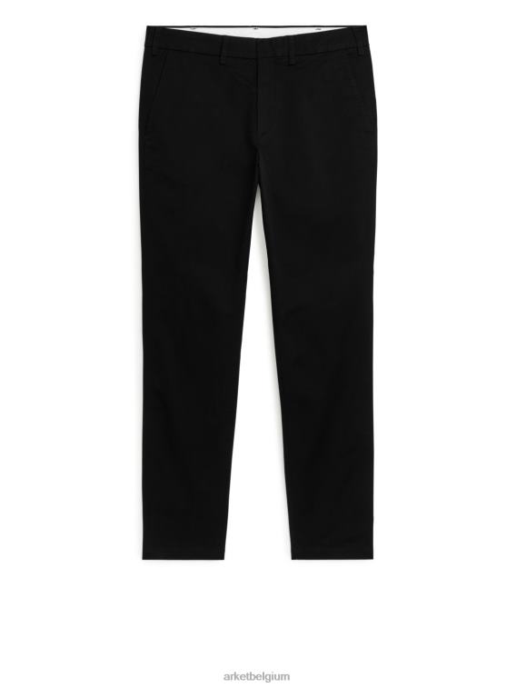 ARKET kleding 0DXJP1085 zwart slanke stretchchino Heren