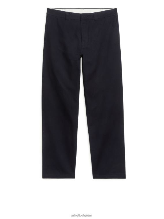 ARKET kleding 0DXJP1091 donkerblauw broek van katoenkeper Heren