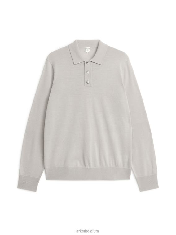 ARKET kleding 0DXJP1048 lichte mol Merino polotrui Heren