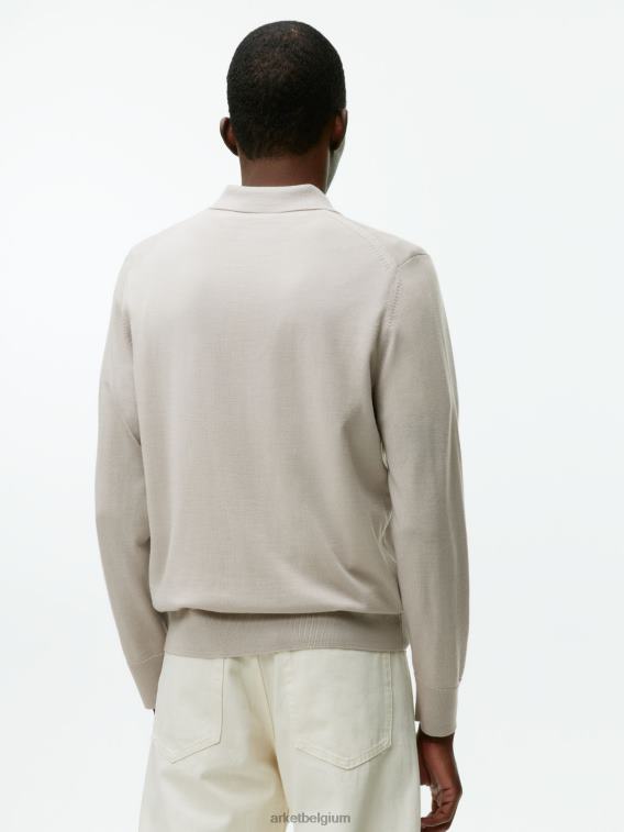 ARKET kleding 0DXJP1048 lichte mol Merino polotrui Heren