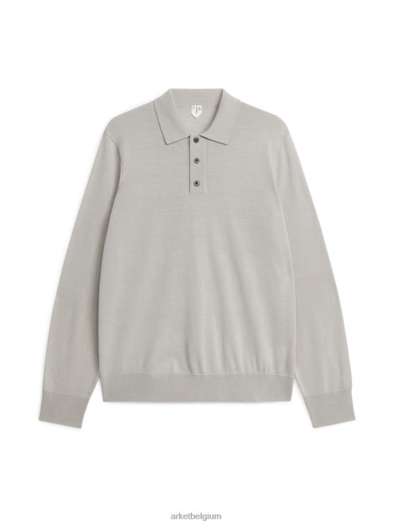 ARKET kleding 0DXJP1050 beige Merino polotrui Heren