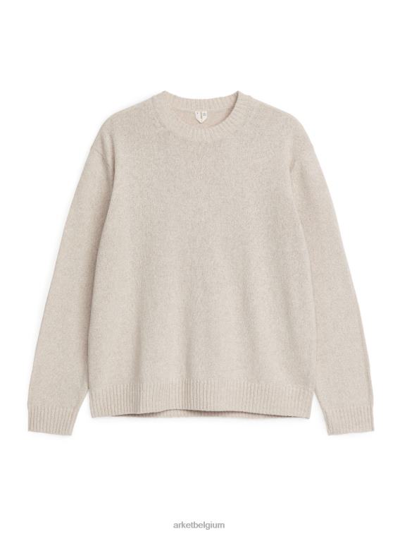 ARKET kleding 0DXJP1177 licht beige linnen zijden trui Heren