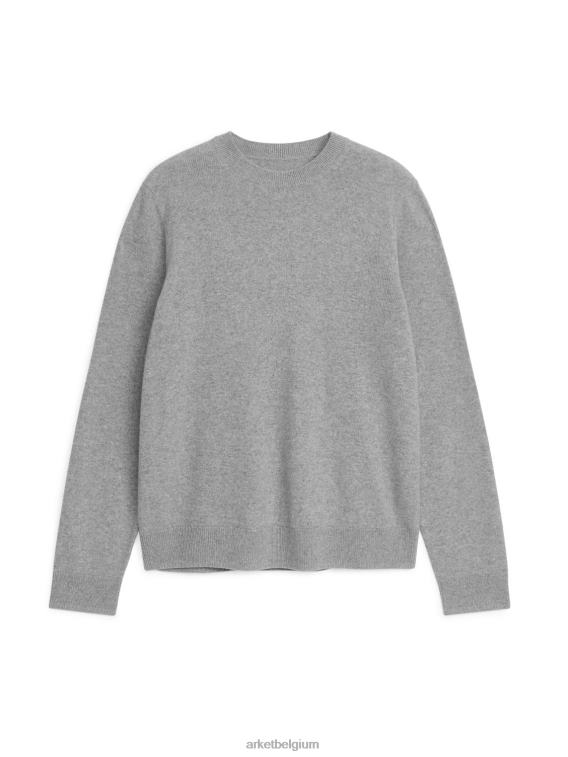 ARKET kleding 0DXJP1182 grijs gemêleerd kasjmier trui Heren