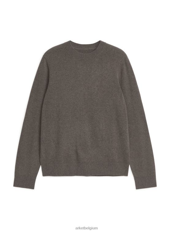 ARKET kleding 0DXJP1183 bruin kasjmier trui Heren