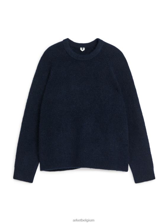 ARKET kleding 0DXJP1184 donkerblauw wollen alpaca trui Heren
