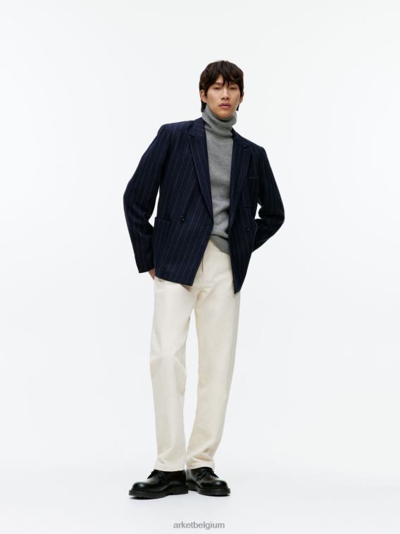 ARKET kleding 0DXJP1194 grijs Trui met col van merinowol Heren