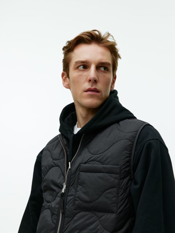 ARKET kleding 0DXJP1160 zwart gewatteerd voeringvest Heren
