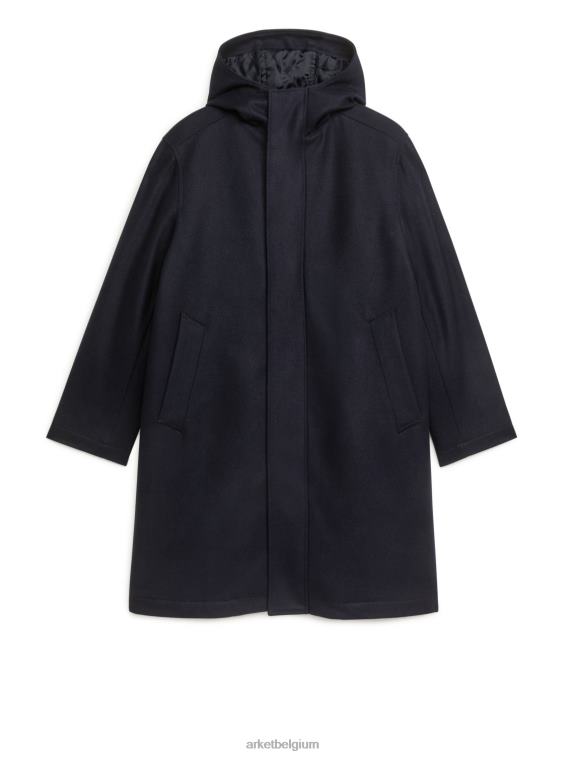 ARKET kleding 0DXJP1162 donkerblauw wollen parka Heren