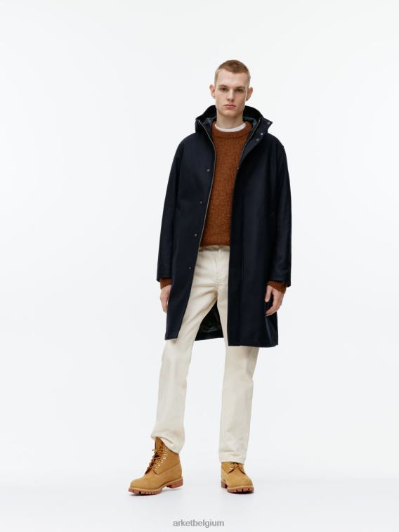 ARKET kleding 0DXJP1162 donkerblauw wollen parka Heren