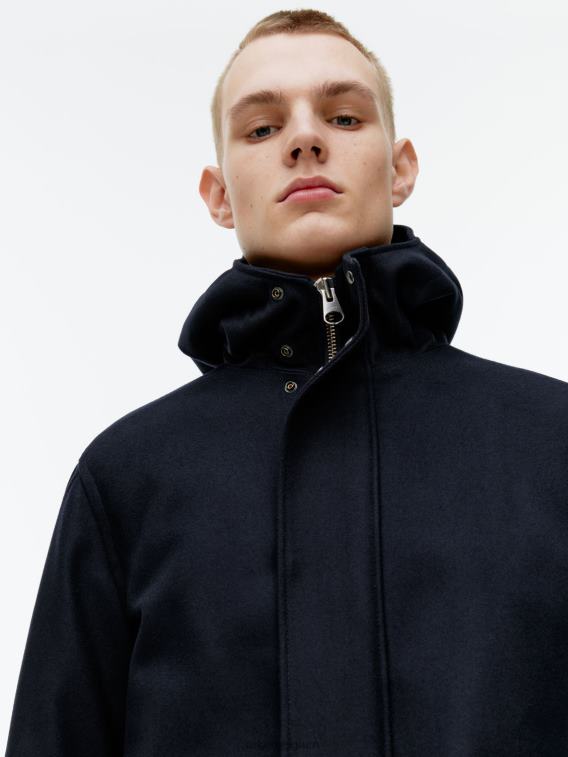 ARKET kleding 0DXJP1162 donkerblauw wollen parka Heren