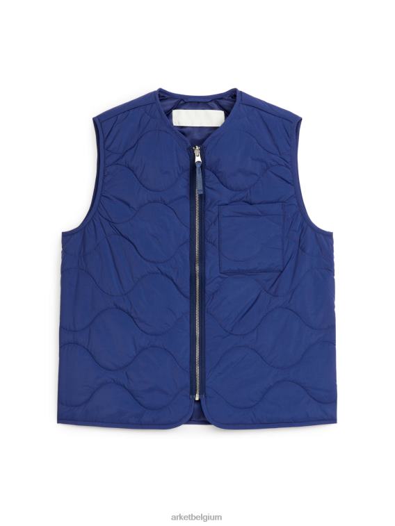 ARKET kleding 0DXJP1163 blauw gewatteerd voeringvest Heren
