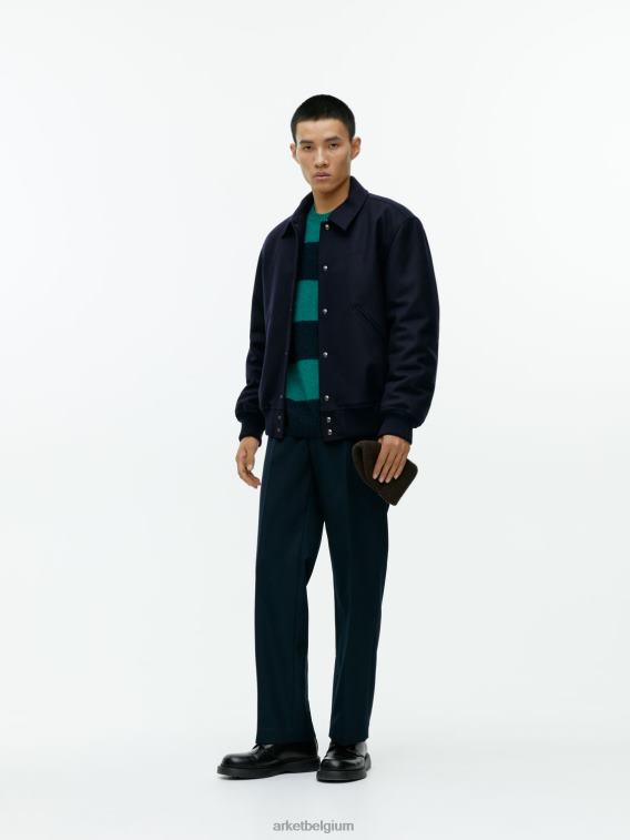 ARKET kleding 0DXJP1167 donkerblauw wollen varsityjack Heren