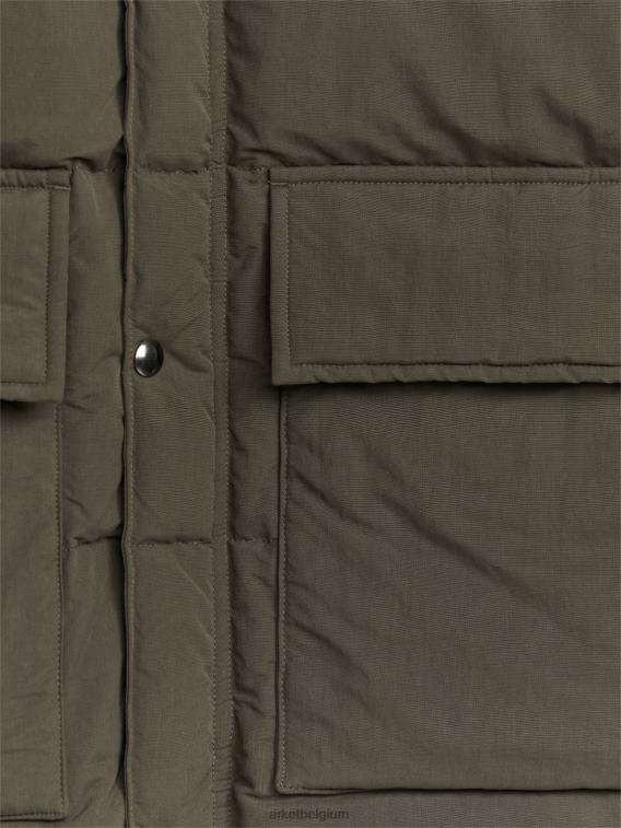 ARKET kleding 0DXJP1169 khaki gewatteerd pufferjack Heren