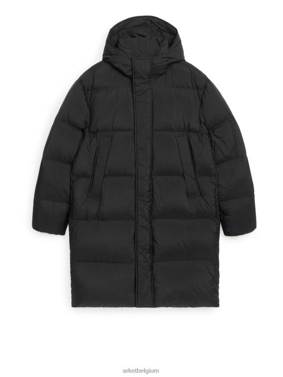ARKET kleding 0DXJP1171 zwart lange donzen pufferjas Heren