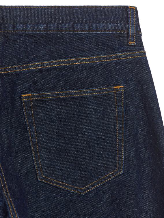 ARKET kleding 0DXJP1104 gespoeld middenblauw park regular jeans met rechte zelfkant Heren
